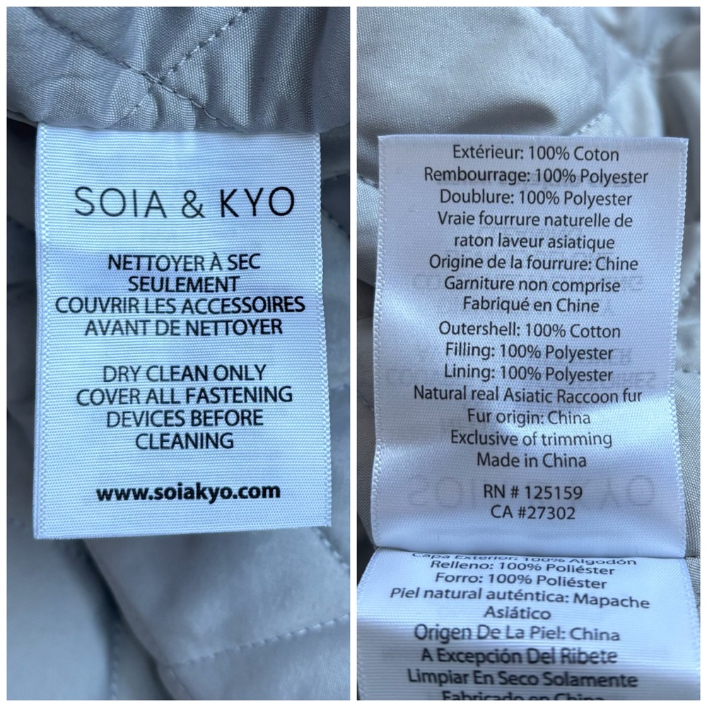 Soia & Kyo Reese Hooded Coat Jacket Blue Denim Coat Size XXS/2 Can Fits to Small - Picture 12 of 17